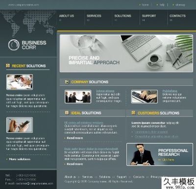市場(chǎng)會(huì)計(jì)部門網(wǎng)頁模板精選 免費(fèi)PSD、HTML與Flash資源一站式獲取